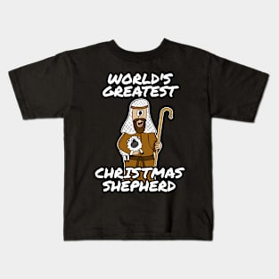 World's Greatest Christmas Shepherd Church Nativity Funny Kids T-Shirt